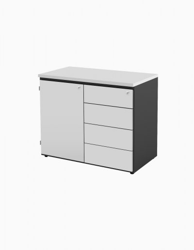 Armário branco para escritório